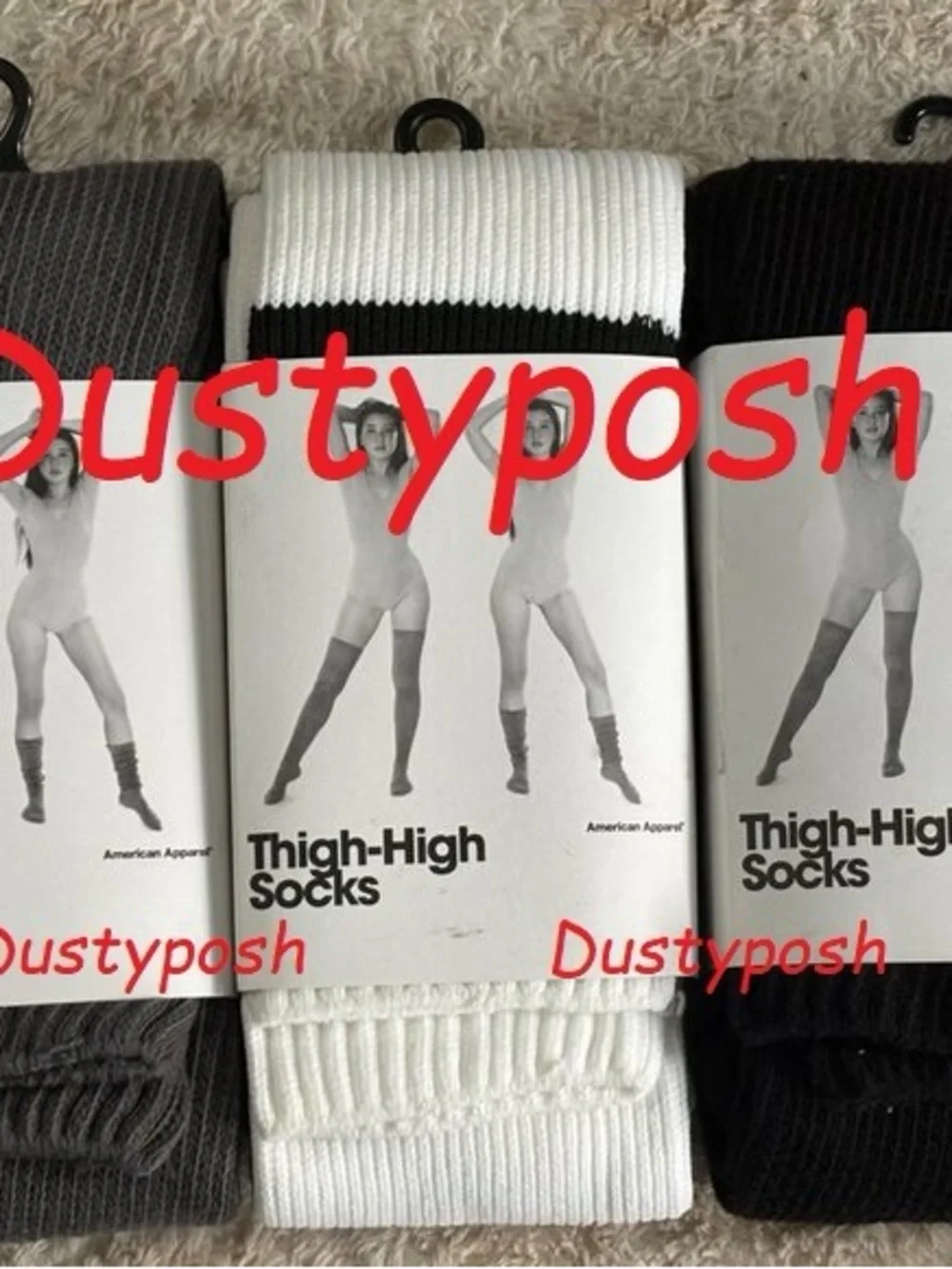 American Apparel Thigh High Over The Knee Socks Vintage Deadstock Y2K Old School